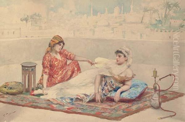 An Odalisque And Her Servant by Fabbio Fabbi