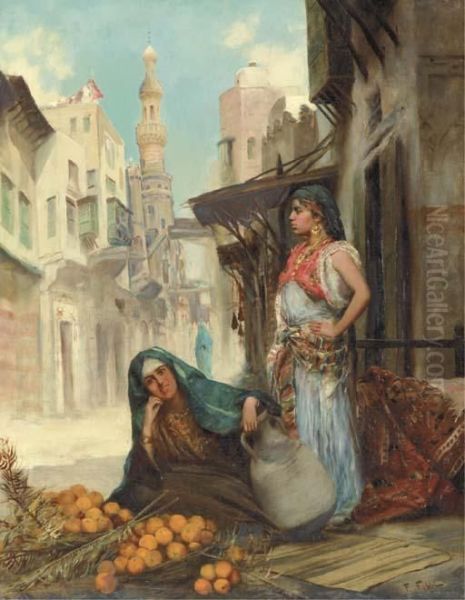 The Orange Seller Oil Painting by Fabbio Fabbi