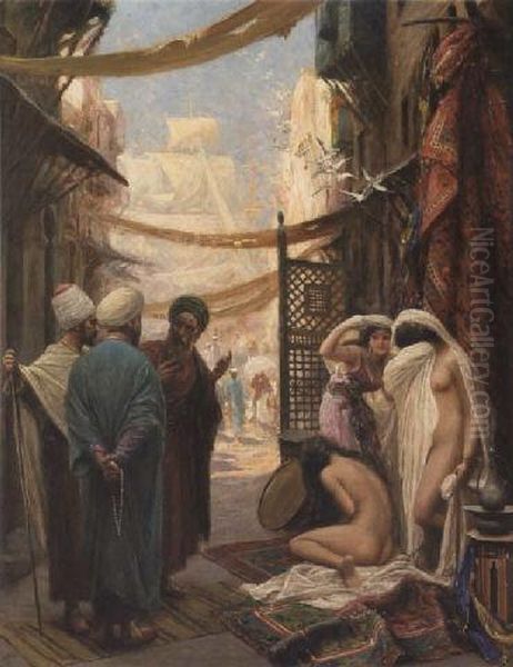 The Slave Market Oil Painting by Fabbio Fabbi