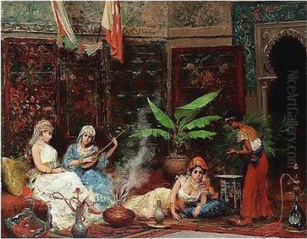 In The Harem Oil Painting by Fabbio Fabbi