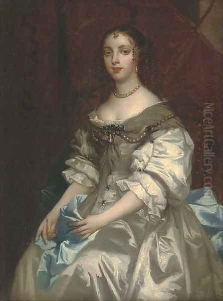 Portrait of a lady, traditionally identified Elizabeth, Countess of Devonshire (1619-1689) Oil Painting by Sir Peter Lely