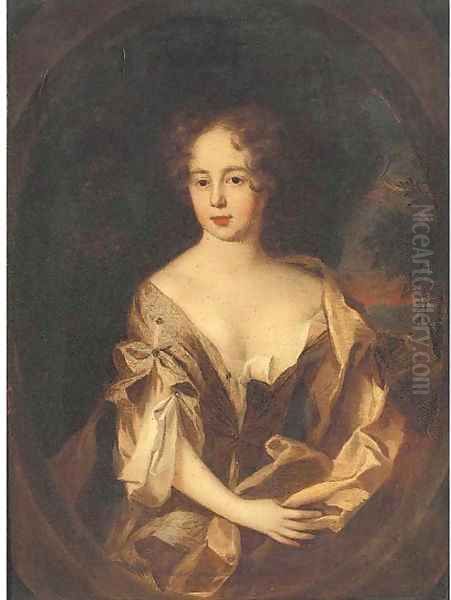 Portrait of Lady Heathcote, wife of Sir John Heathcote, Bt. Oil Painting by Sir Peter Lely