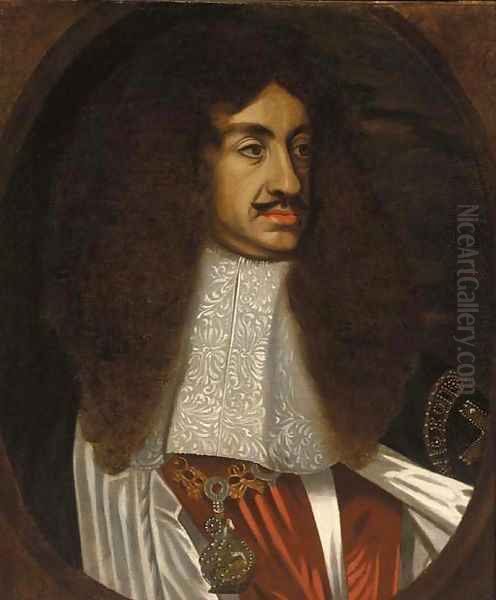 Portrait of Charles II (1630-1685) Oil Painting by Sir Peter Lely