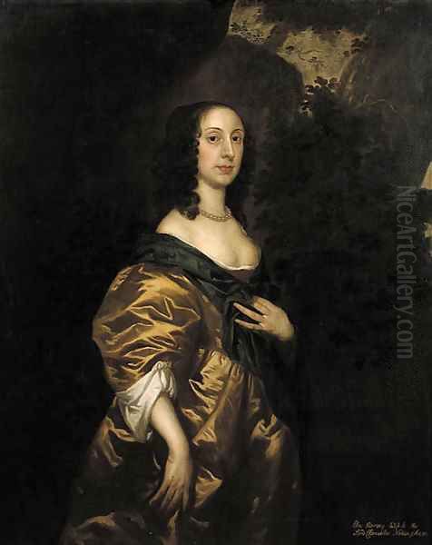 Portrait of Elisabeth Harvey, wife of Heneage Finch (circa 1647-1719) Oil Painting by Sir Peter Lely