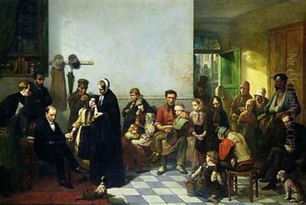 The Doctor for the Poor Oil Painting by J. Leonard