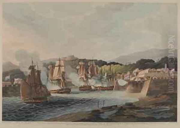 Taking the Island of Curacoa January 1st 1807 Oil Painting by Lydard, Capt.