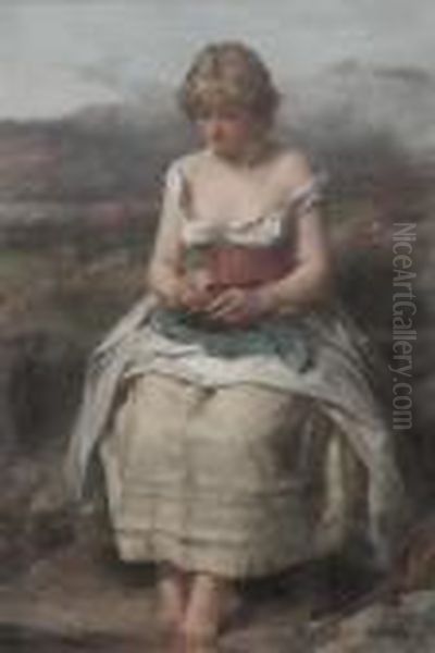 Highland Lass Oil Painting by Thomas Faed