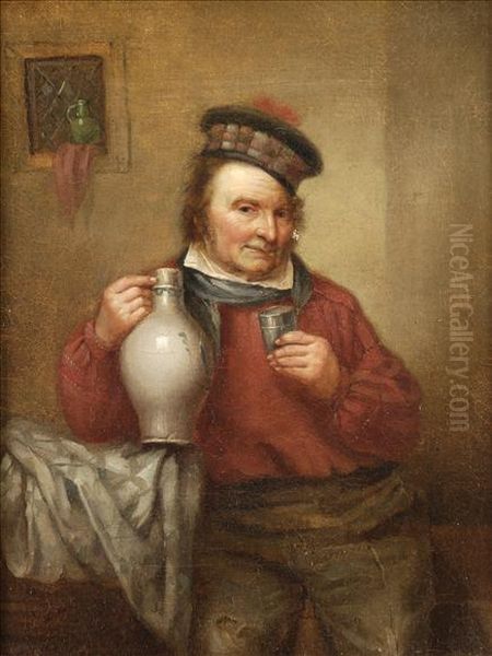 Portrait Of A Scotsman In A Tavern Oil Painting by Thomas Faed