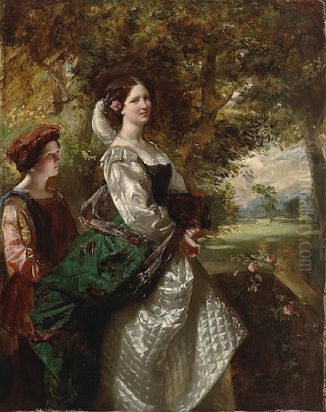 A Lady Of High Degree Oil Painting by Thomas Faed