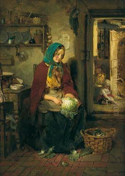 In Der Kuche Oil Painting by Thomas Faed