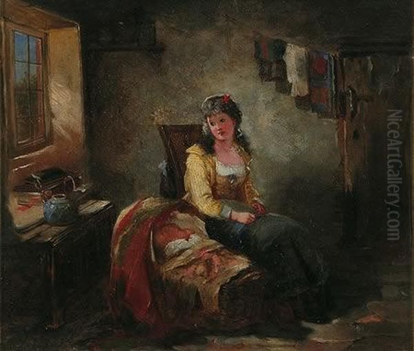 Domestic Happiness Oil Painting by Thomas Faed