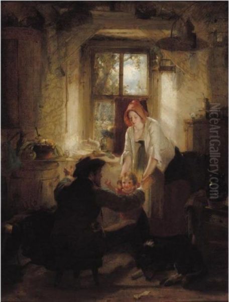 The First Step Oil Painting by Thomas Faed