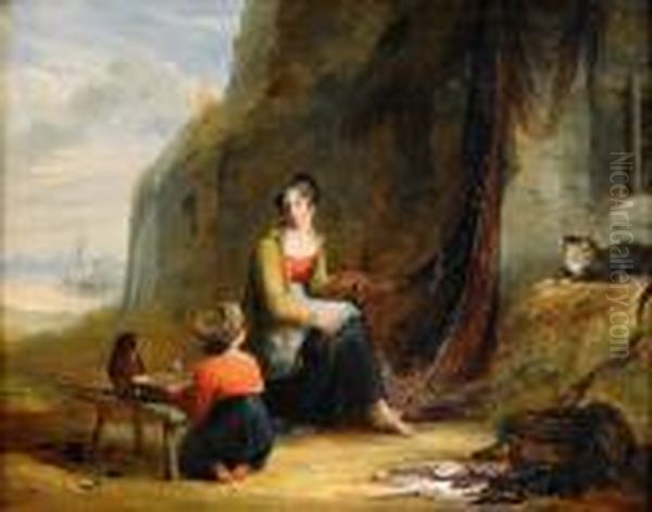 Natet Lagas Oil Painting by Thomas Faed