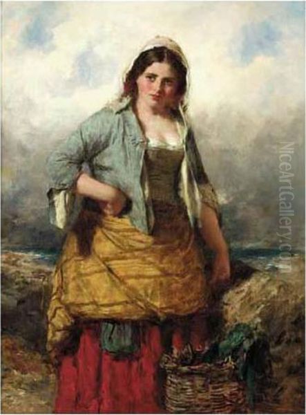 The Fishergirl Oil Painting by Thomas Faed