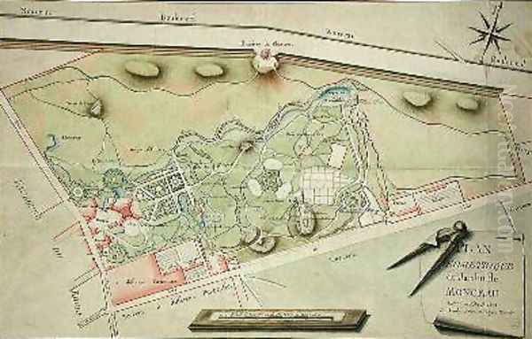 Plan of the Parc Monceau Oil Painting by Lauly