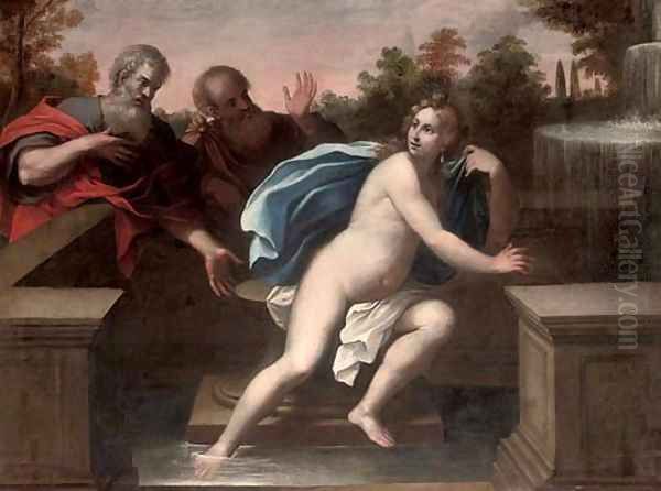 Susanna and the Elders Oil Painting by Pietro Liberi