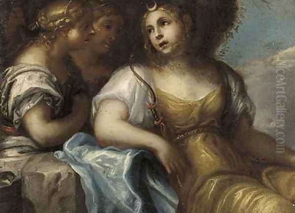 Diana and her nymphs Oil Painting by Pietro Liberi