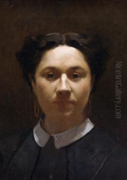 Portrait De Victoria Dubourg, Femme D'henri Fantin Latour Oil Painting by Ignace Henri Jean Fantin-Latour