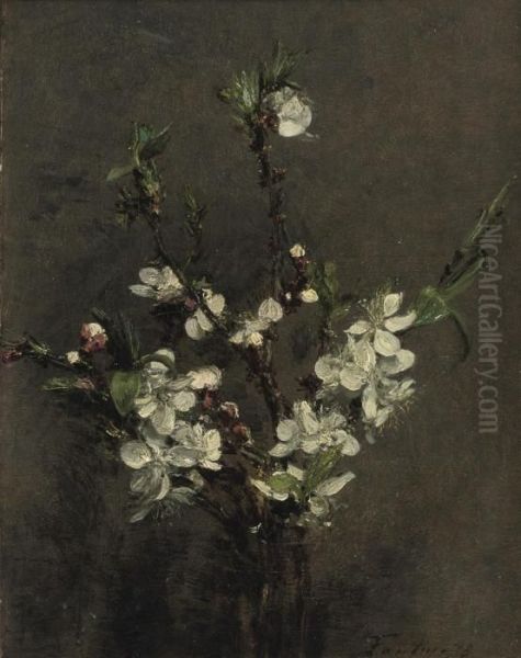 Fleurs D'arbre Fruitier Oil Painting by Ignace Henri Jean Fantin-Latour