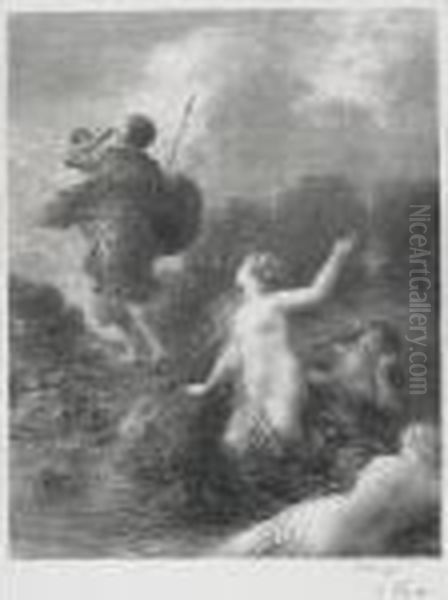 Siegfried Et Les Filles Du Rhin Oil Painting by Ignace Henri Jean Fantin-Latour