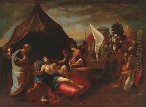 Alexander the Great and his physician Philip Oil Painting by Giovanni Lanfranco