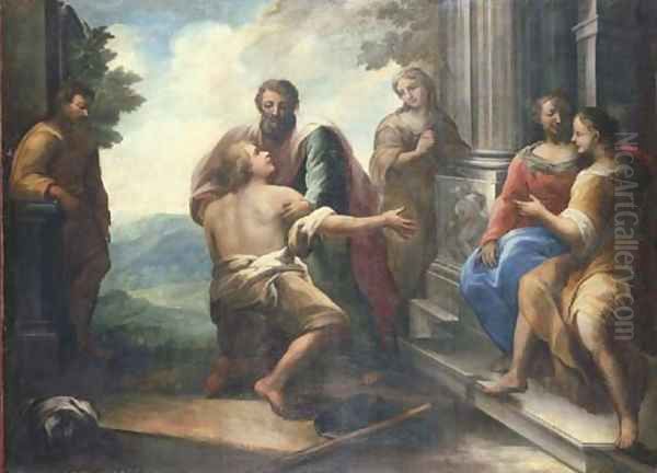 The Return of the Prodigal Son Oil Painting by Giovanni Lanfranco