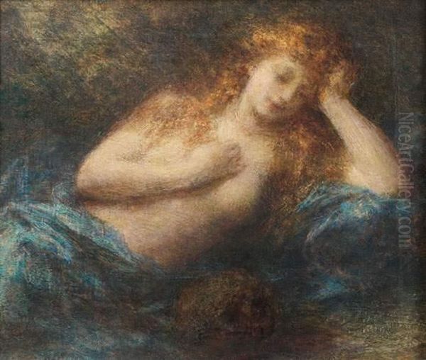 Jeune Femme Alanguie Oil Painting by Ignace Henri Jean Fantin-Latour