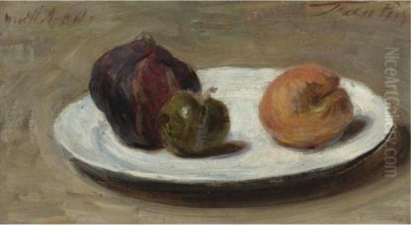 Nature Morte Oil Painting by Ignace Henri Jean Fantin-Latour