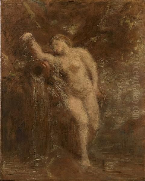 La Source Oil Painting by Ignace Henri Jean Fantin-Latour