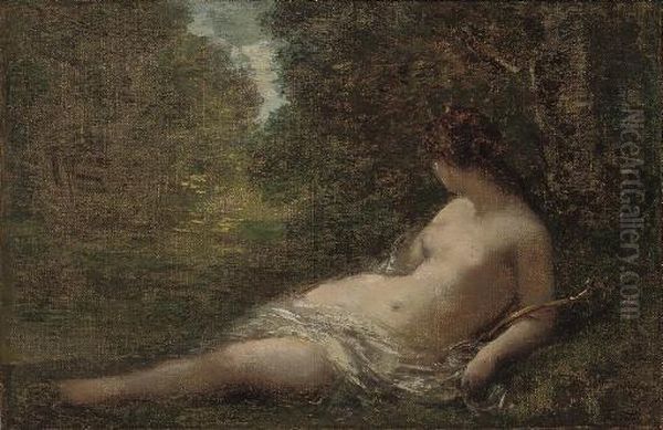 Diane Au Repos Oil Painting by Ignace Henri Jean Fantin-Latour