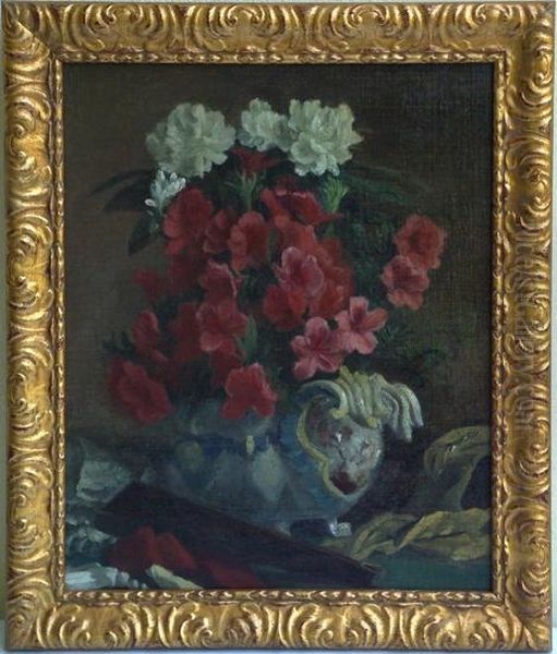 Natura Morta Di Fiori Oil Painting by Ignace Henri Jean Fantin-Latour