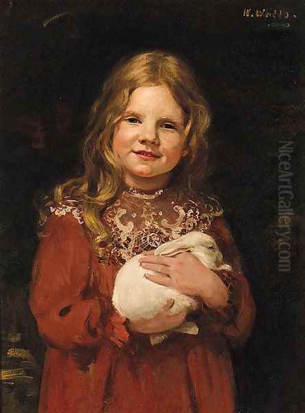 Portrait Of A Young Girl Oil Painting by John Seymour Lucas