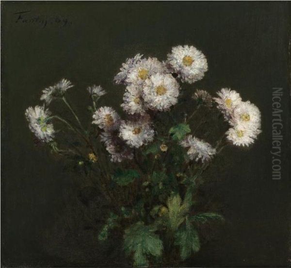 Property From The Collection Of Paul R. And Mary Haas
 

 
 
 

 
 Bouquet De Chrysanthemes Blancs Oil Painting by Ignace Henri Jean Fantin-Latour