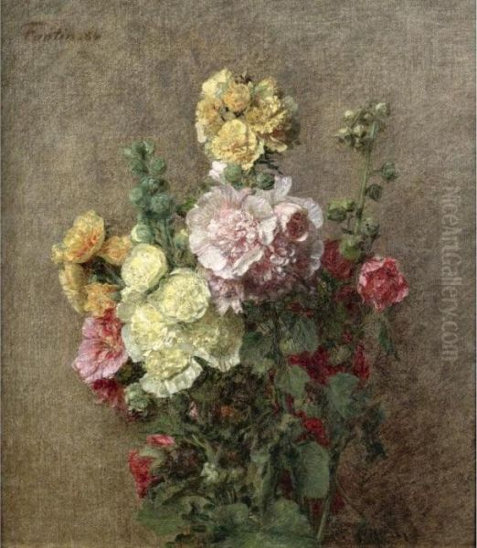 Property From An Important Private Collection
 

 
 
 

 
 Roses Tremieres Sans Vase Oil Painting by Ignace Henri Jean Fantin-Latour