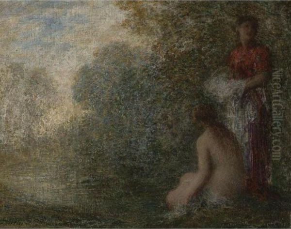 Baigneuses Oil Painting by Ignace Henri Jean Fantin-Latour