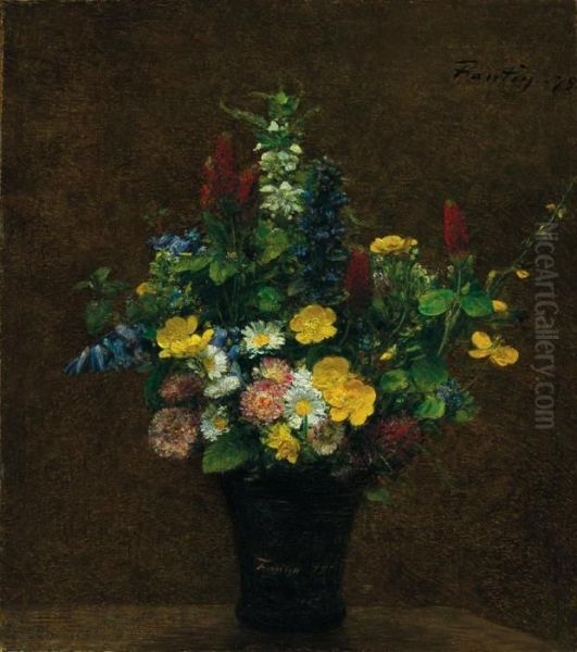 Fleurs Des Champs Oil Painting by Ignace Henri Jean Fantin-Latour