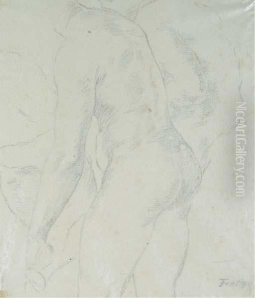 Study Of Male Nudes Oil Painting by Ignace Henri Jean Fantin-Latour