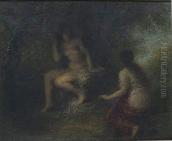 Les Baigneuses Oil Painting by Ignace Henri Jean Fantin-Latour