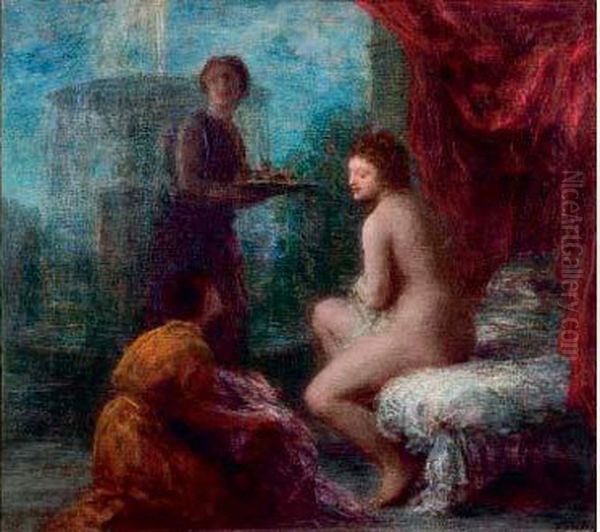 La Toilette Oil Painting by Ignace Henri Jean Fantin-Latour