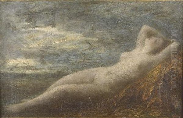 Nu Couche. Oil Painting by Ignace Henri Jean Fantin-Latour