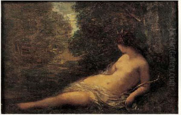 Diane Au Repos Oil Painting by Ignace Henri Jean Fantin-Latour