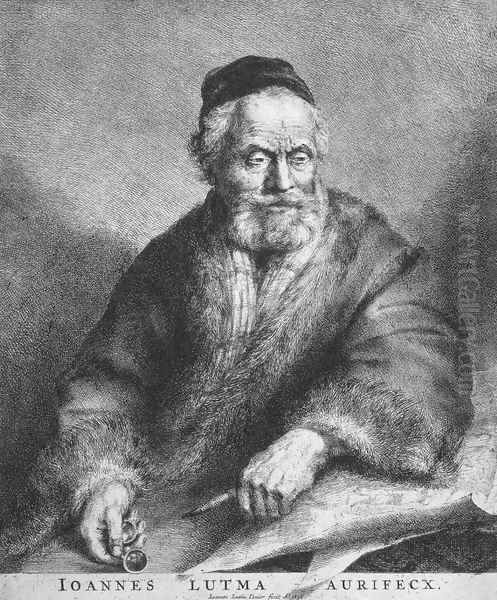 Portrait of Johannes Lutma the Elder Oil Painting by Johannes the Younger Lutma