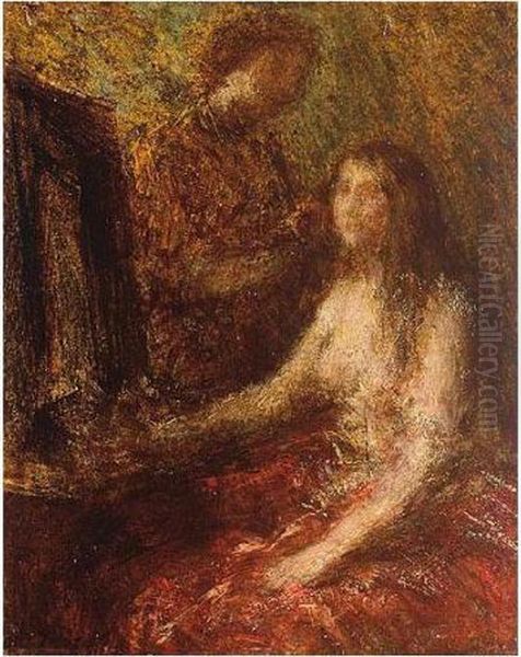 La Toilette Oil Painting by Ignace Henri Jean Fantin-Latour