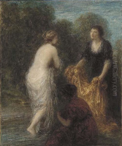 Sortie De Bain Oil Painting by Ignace Henri Jean Fantin-Latour