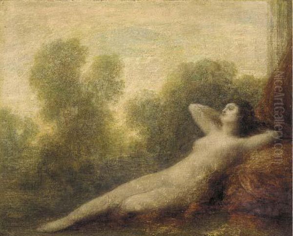 Odalisque Oil Painting by Ignace Henri Jean Fantin-Latour