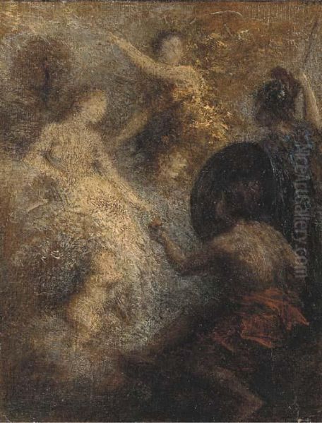 Le Jugement De Paris Oil Painting by Ignace Henri Jean Fantin-Latour