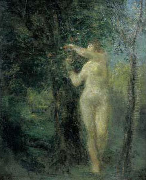 Eve Cueillant La Pomme. Oil Painting by Ignace Henri Jean Fantin-Latour