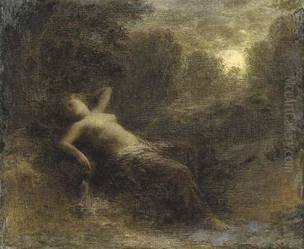 La Source Oil Painting by Ignace Henri Jean Fantin-Latour