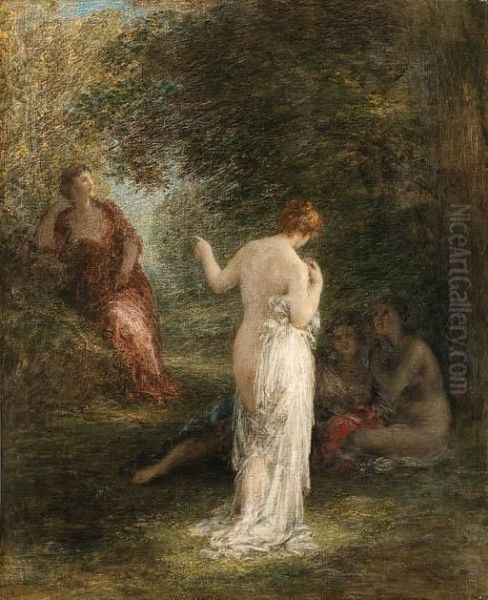 Baigneuses Oil Painting by Ignace Henri Jean Fantin-Latour