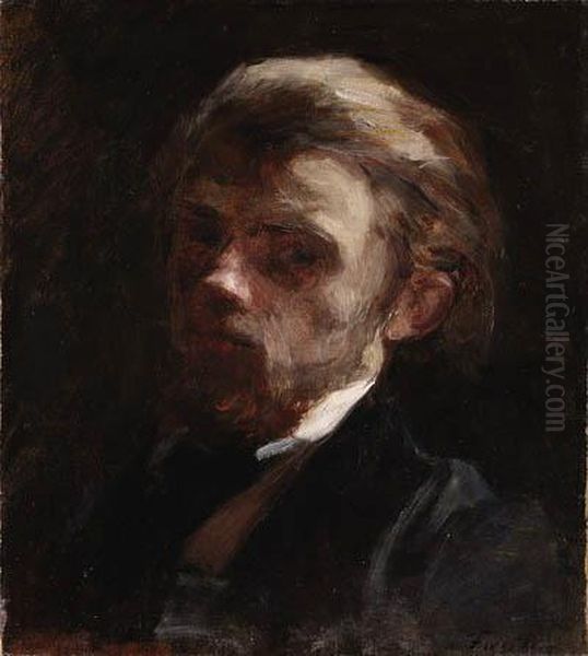 Auto-portrait (self Portrait) Oil Painting by Ignace Henri Jean Fantin-Latour